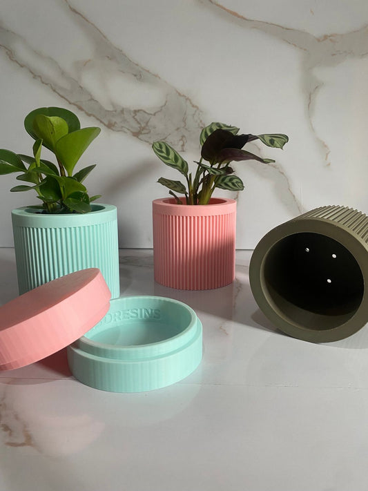 Indoor Planter & Drip Tray  Fleur Planter