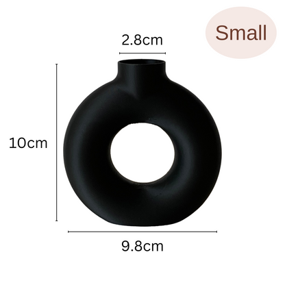 Nordic Circular Hollow Donut Vase