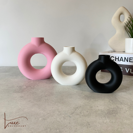 Nordic Circular Hollow Donut Vase
