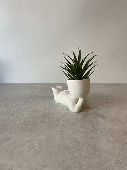 Laying Boy Indoor Planter Pot