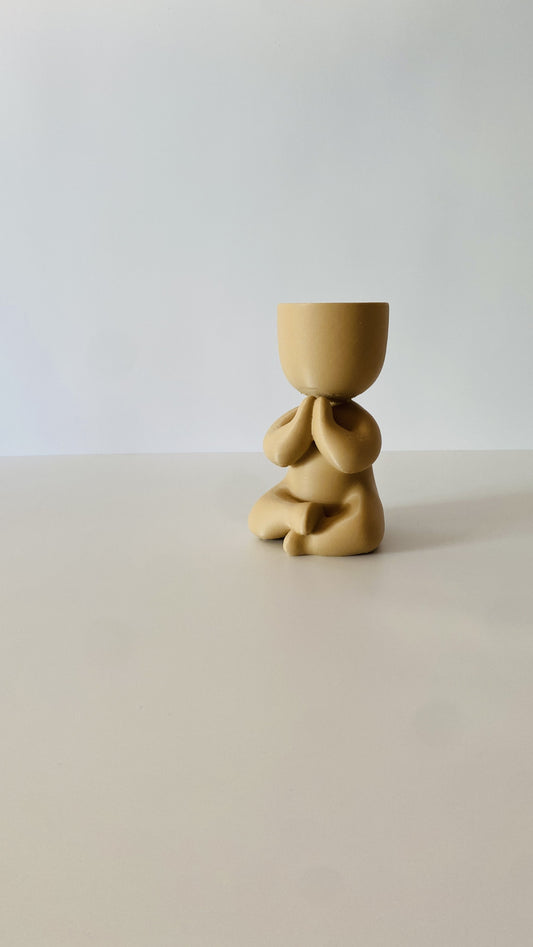 Meditating Boy Indoor Planter Pot