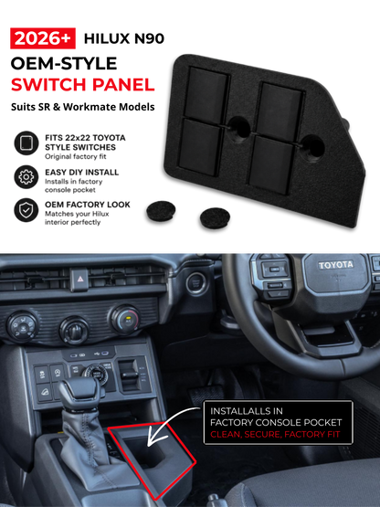 Toyota Hilux N90 2026+ Switch Panel | Workmate & SR Models